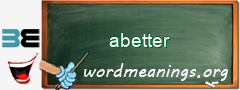 WordMeaning blackboard for abetter